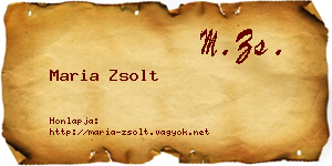 Maria Zsolt névjegykártya